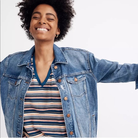 NWT MADEWELL • oversized The jean jacket in medford wash - Picture 15 of 16